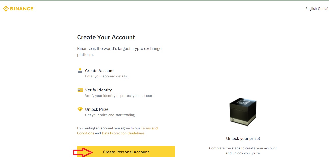 Create Binance Personal Account 